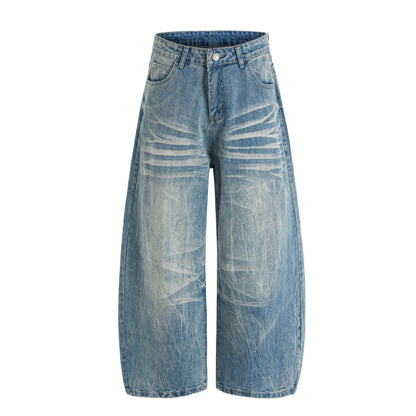 Loose Fit Washed Jeans