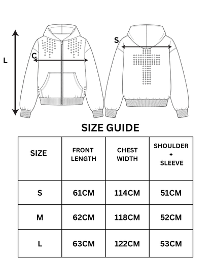 Eyelet Zip Hoodie