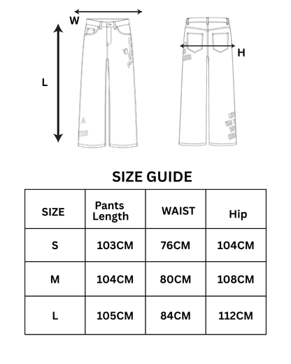 Printed Baggy Jeans