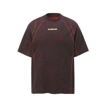 Scarline Distress Seam Tshirt