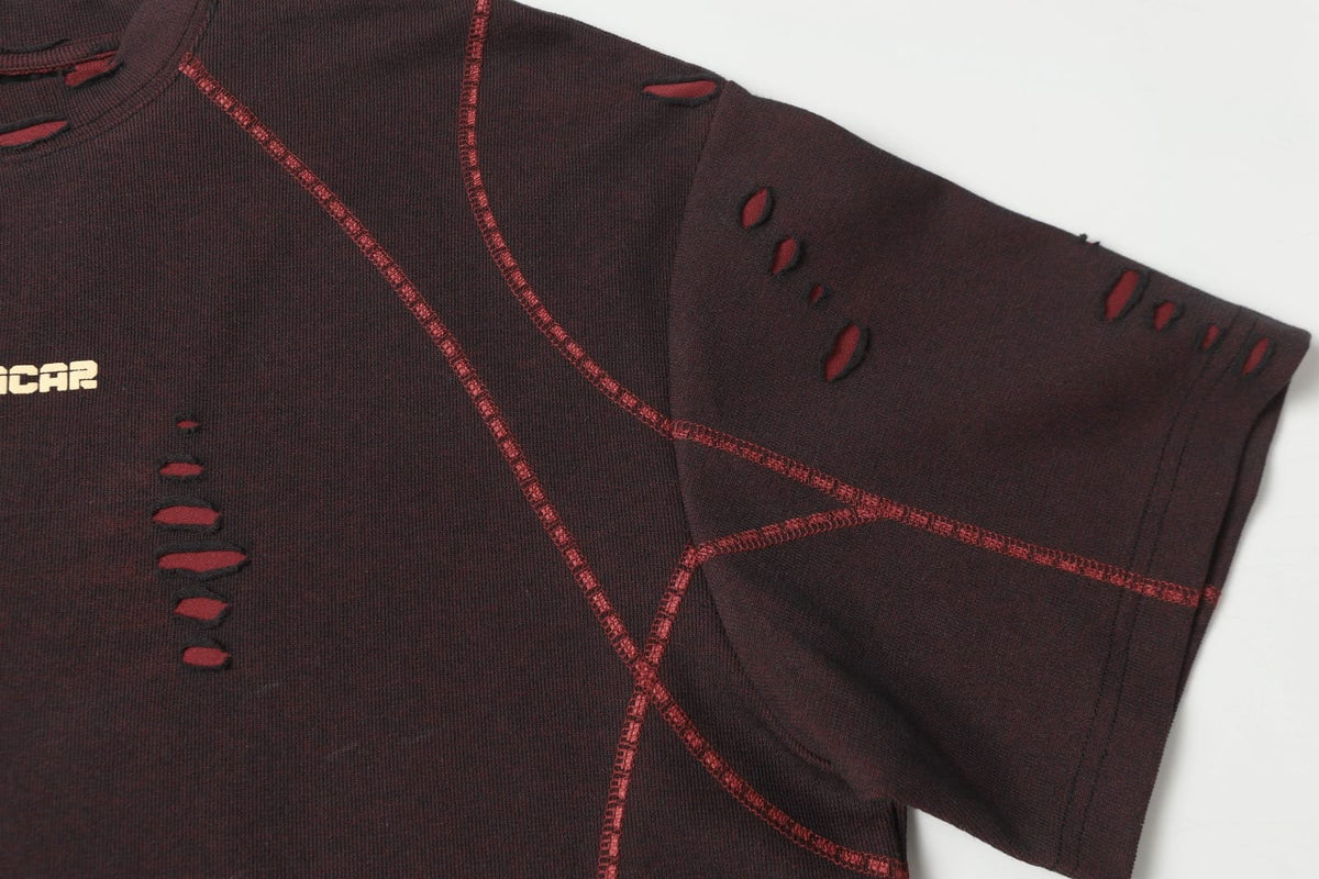 Scarline Distress Seam Tshirt