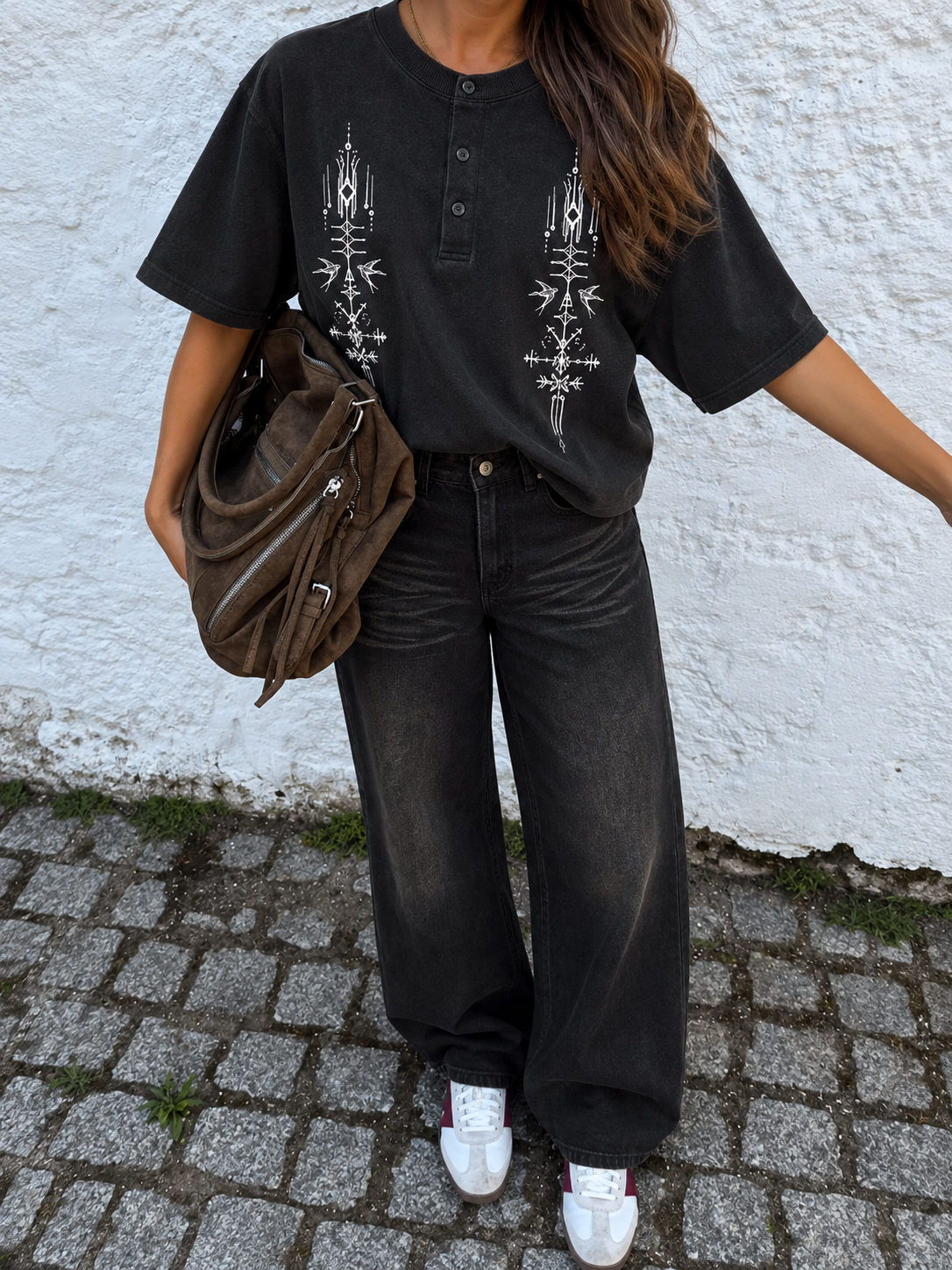 Tribal Henley Tee