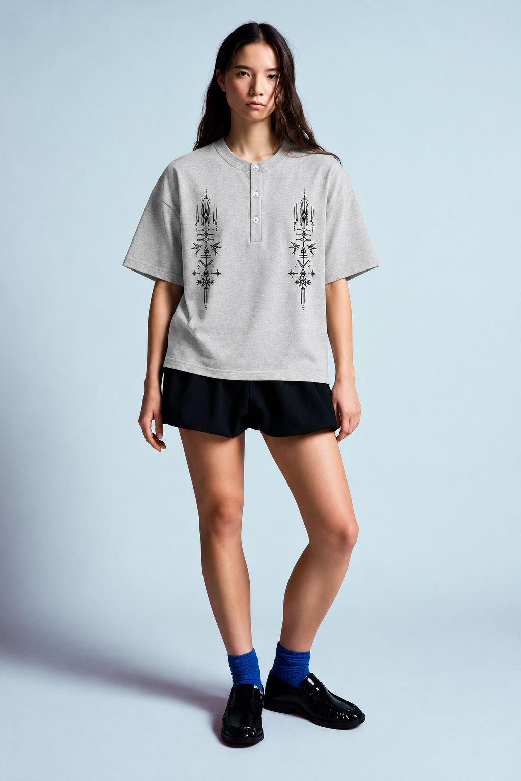 Tribal Henley Tee