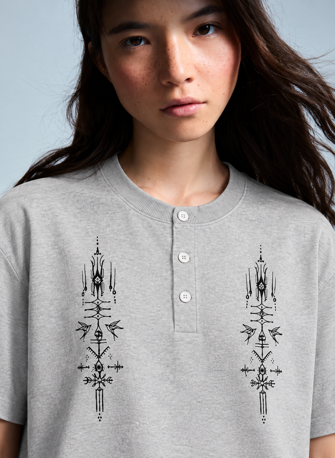 Tribal Henley Tee