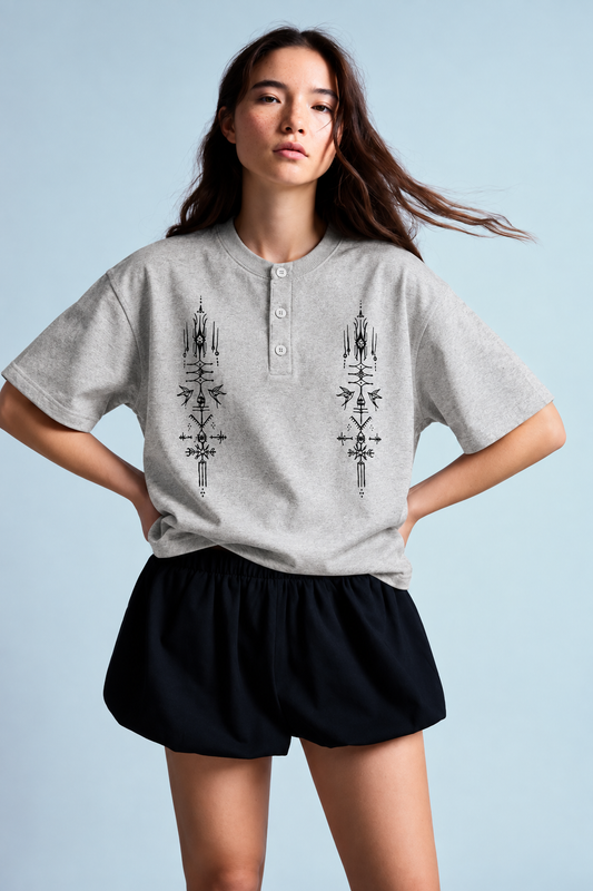 Tribal Henley Tee