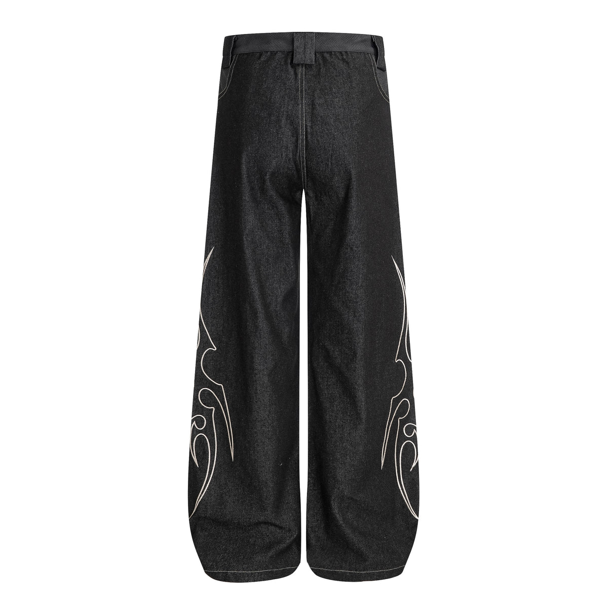 Tribal Wide-Leg Jeans