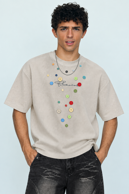 Waffle Button Tee