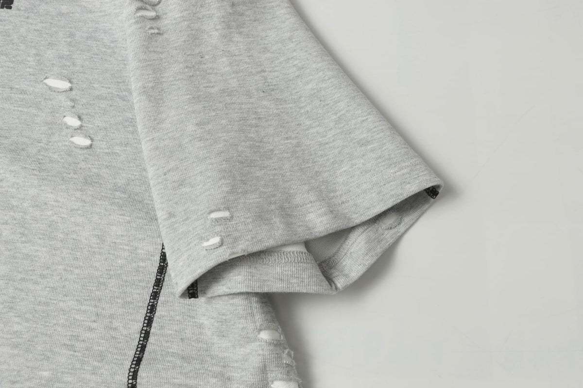 Scarline Distress Seam Tshirt