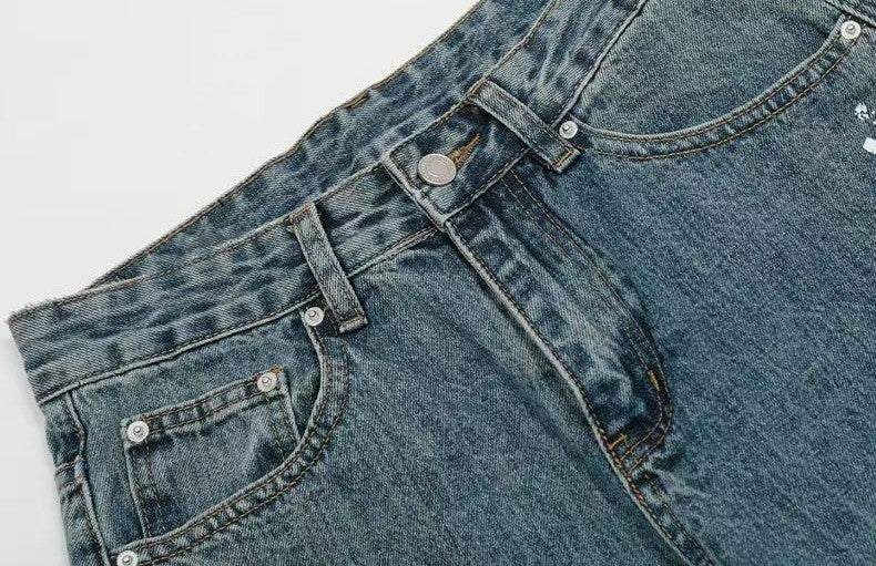 Printed Baggy Jeans