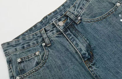 Printed Baggy Jeans