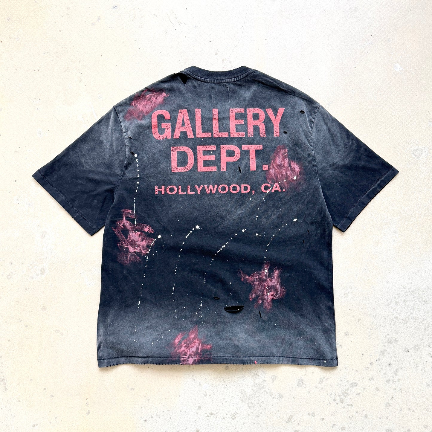 Gallery Dept. Distressed Washed Black T-Shirt
