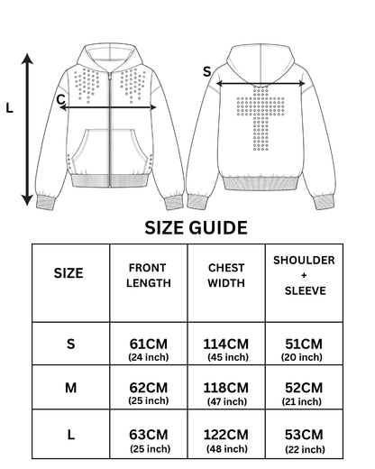 Eyelet Zip Hoodie