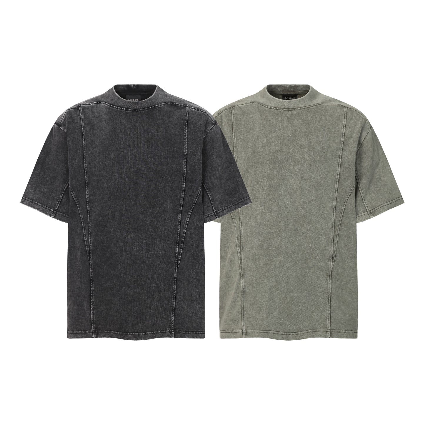 Acid Wash Seam Detail Oversized T-Shirt