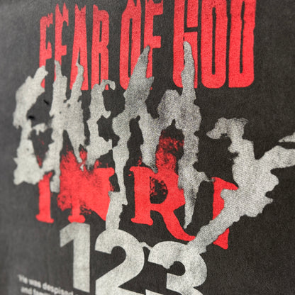 Fear of God 123 Distressed Washed Black T-Shirt