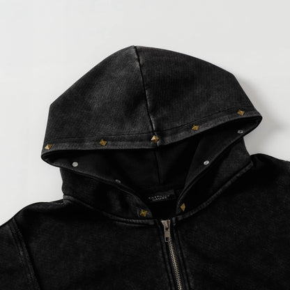 Rivet Zip Hoodie