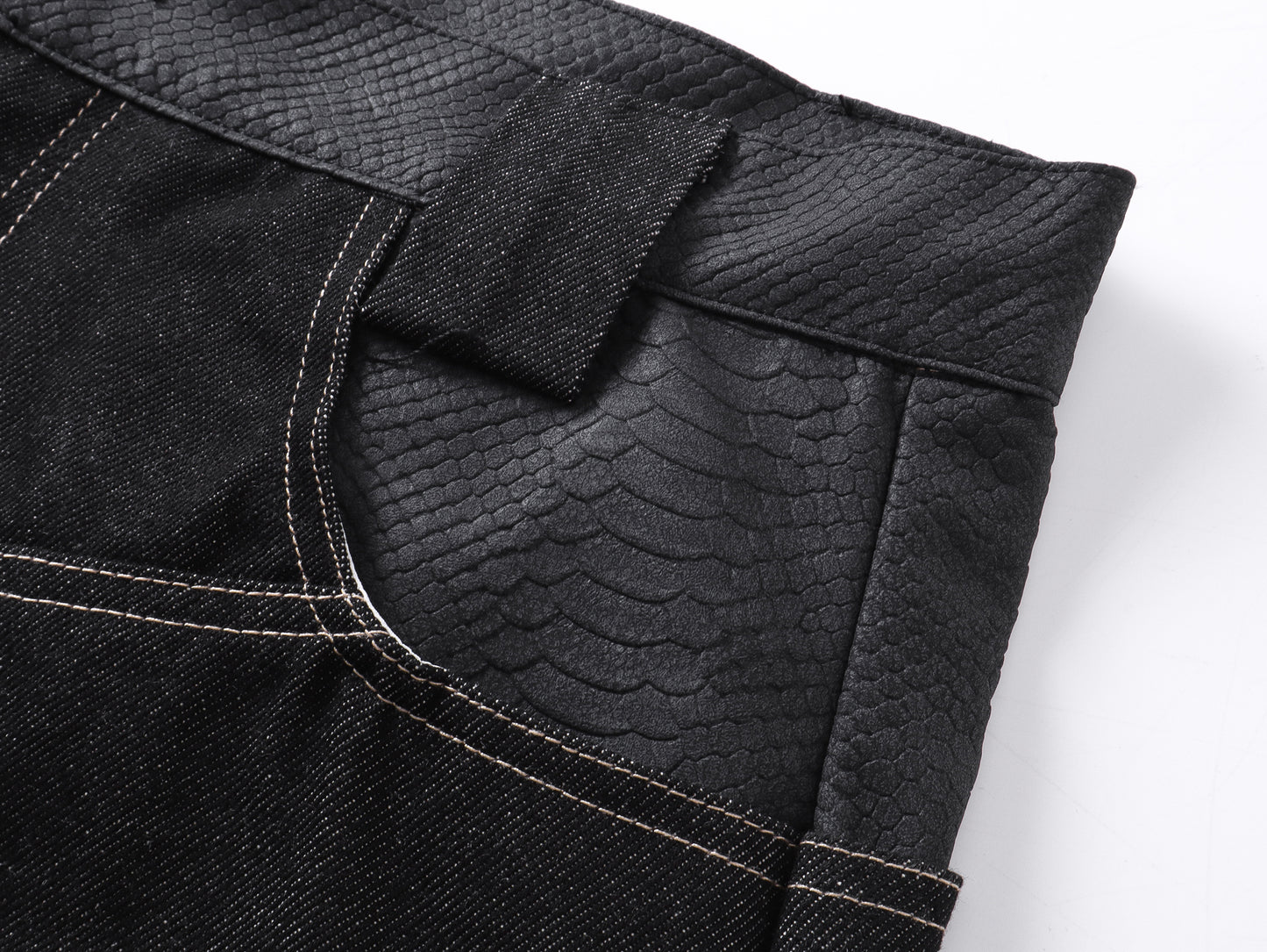 Tribal Wide-Leg Jeans