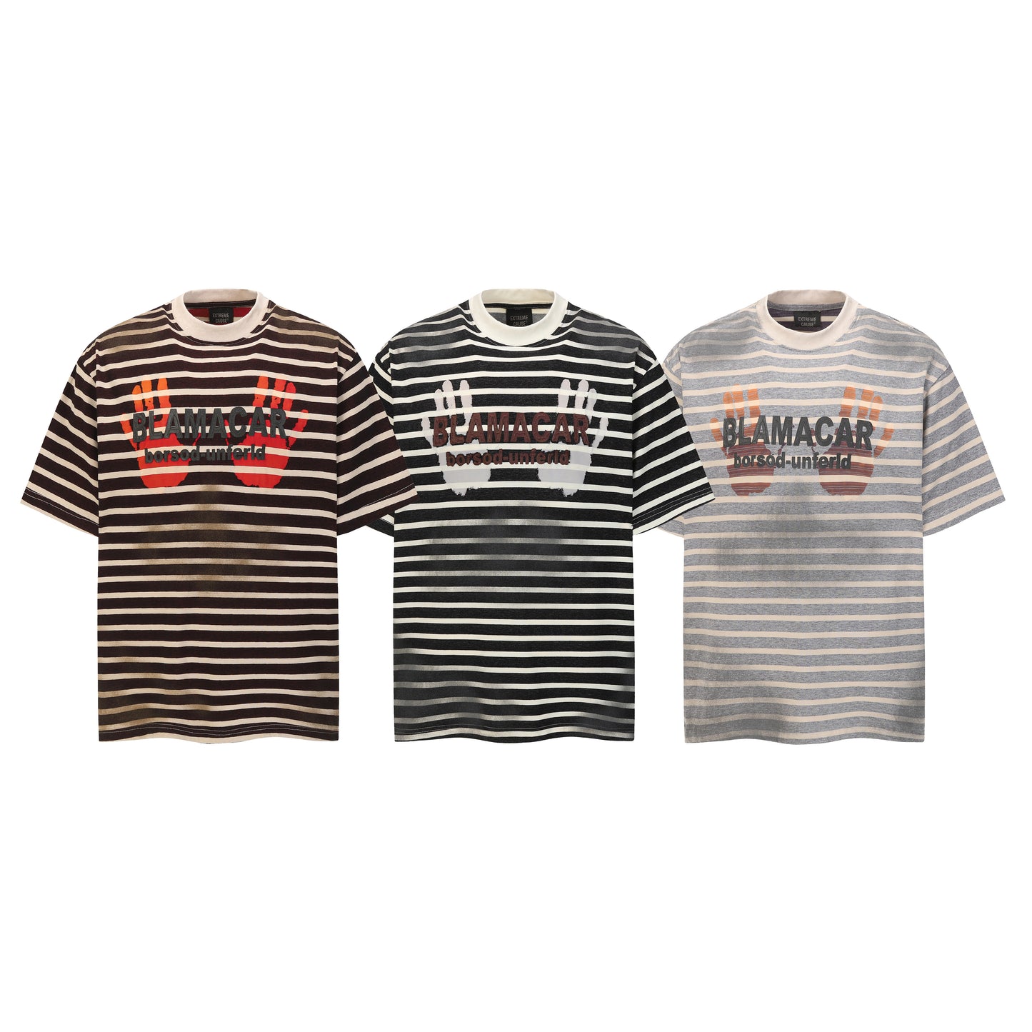 Vintage Stripe Graphic Oversized T-Shirt