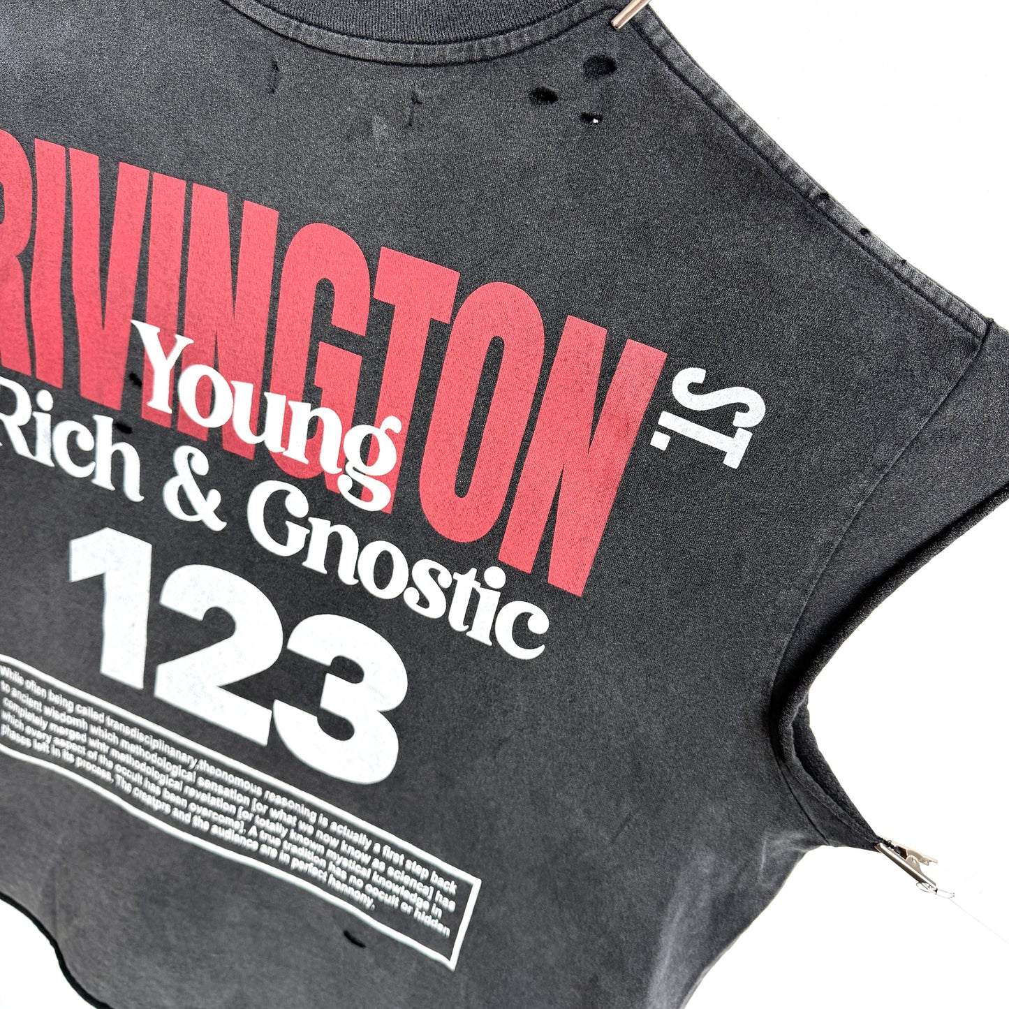 Rivington 123 Distressed Washed Black T-Shirt