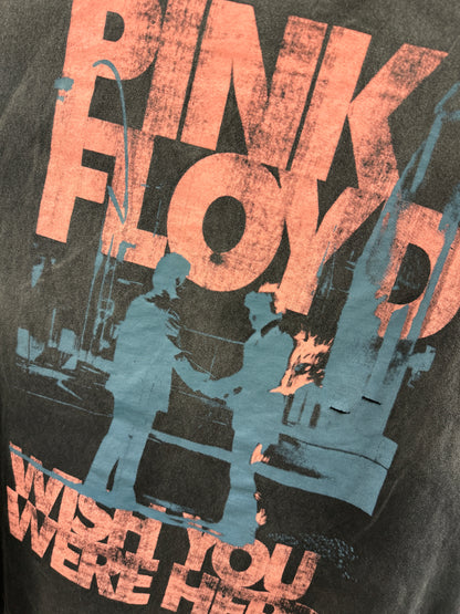 Pink Floyd Distressed Washed Black Oversized T-Shirt