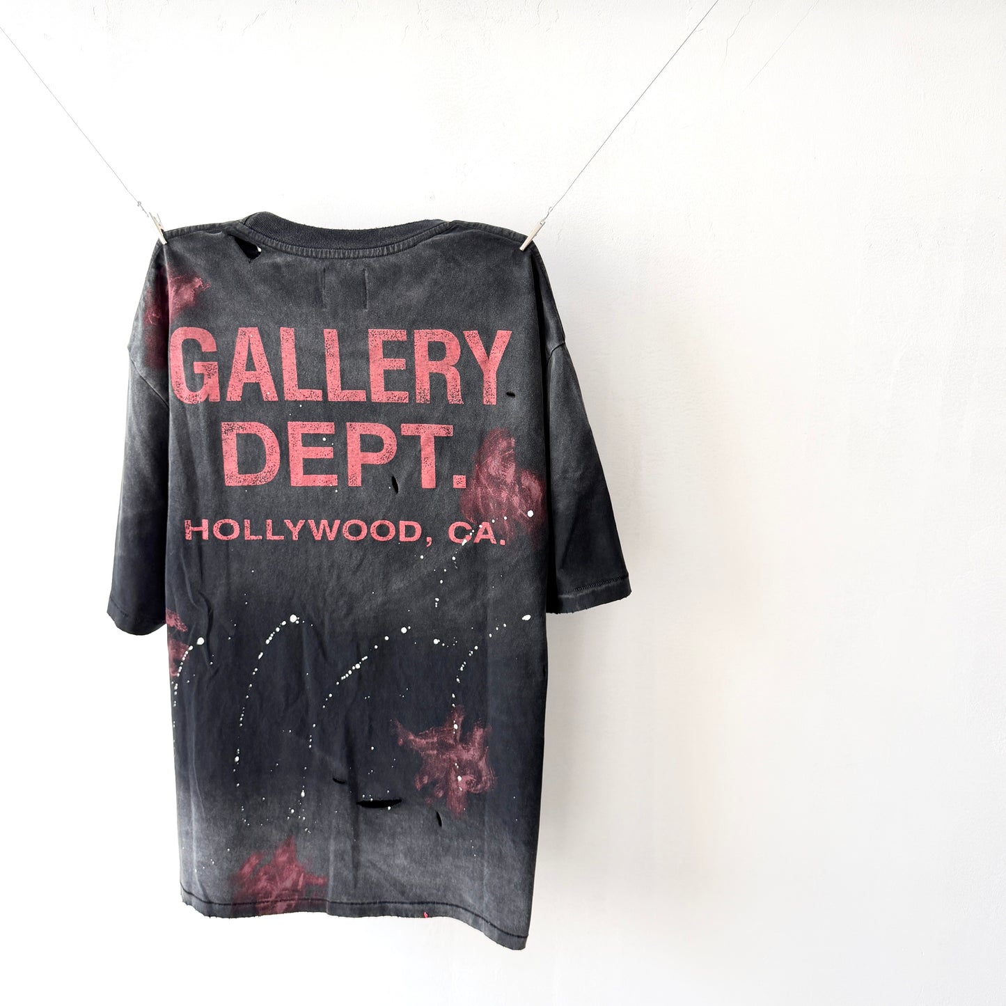 Gallery Dept. Distressed Washed Black T-Shirt