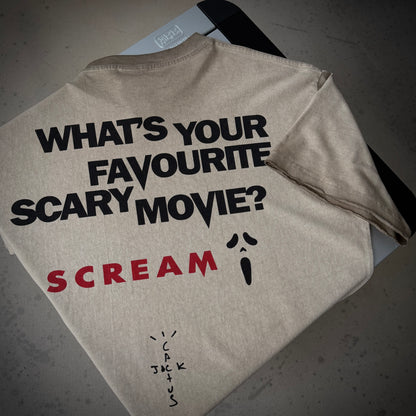 Scream Mask Vintage Graphic Oversized T-Shirt
