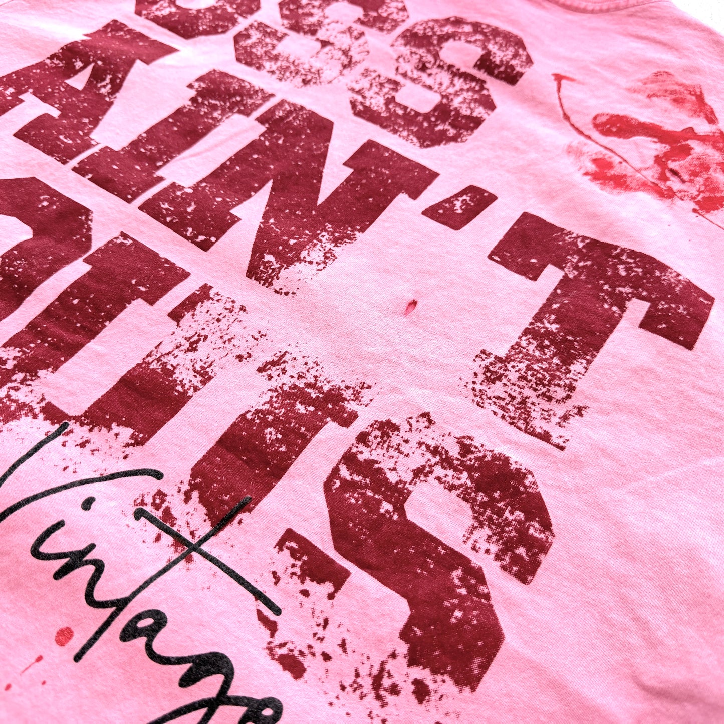 Saint Louis Distressed Pink Oversized T-Shirt