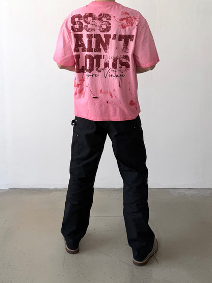 Saint Louis Distressed Pink Oversized T-Shirt