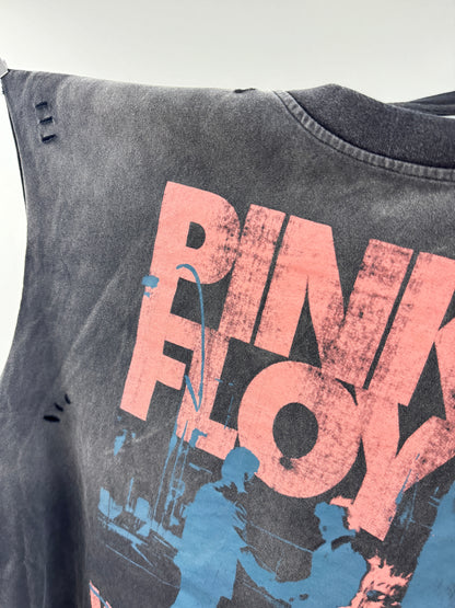 Pink Floyd Distressed Washed Black Oversized T-Shirt