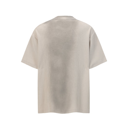 Waffle Knit Button Detail T-shirt