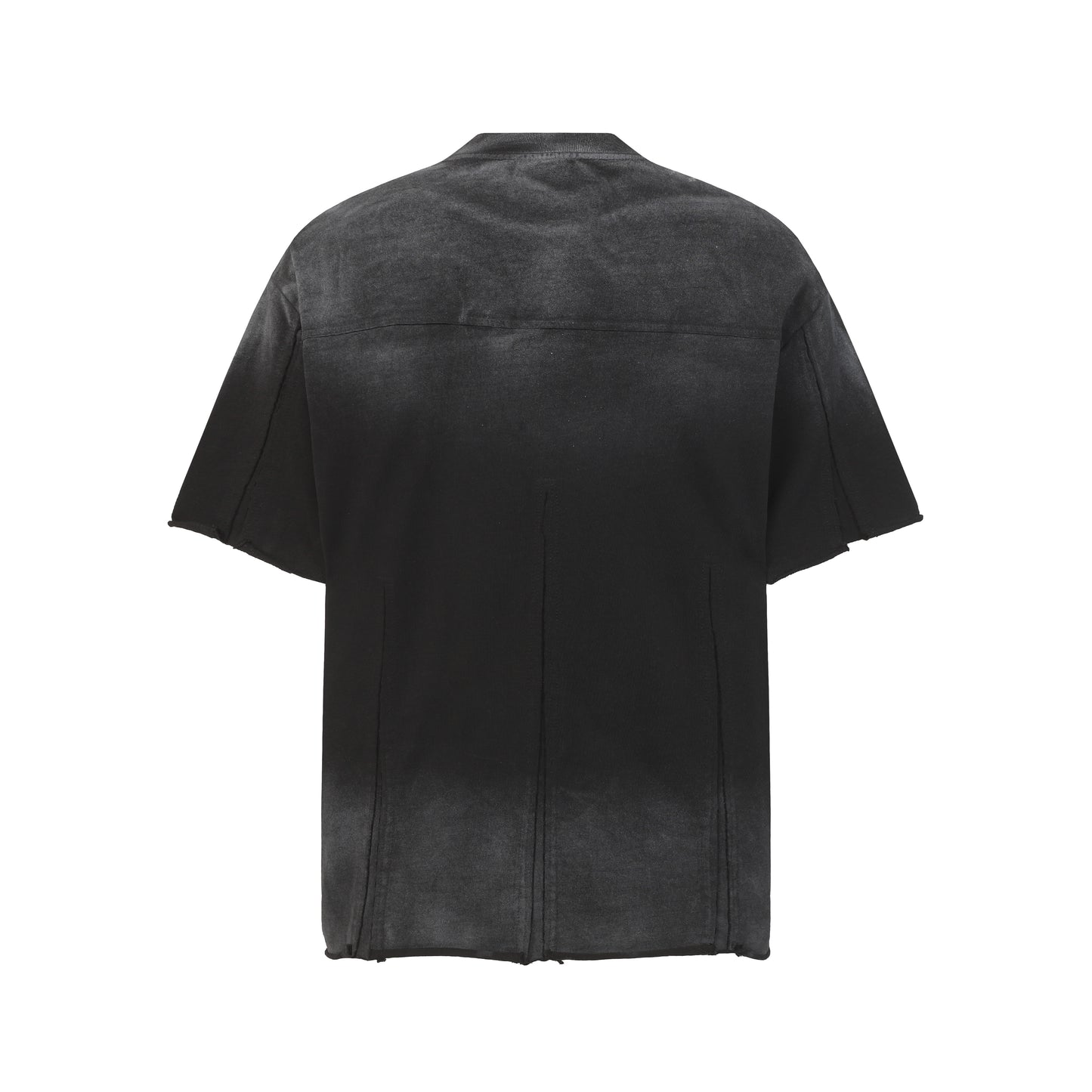 Washed Black Panel Seam Oversized T-Shirt