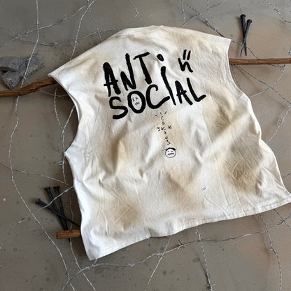 Rebel World Raw Edge Cream T-Shirt