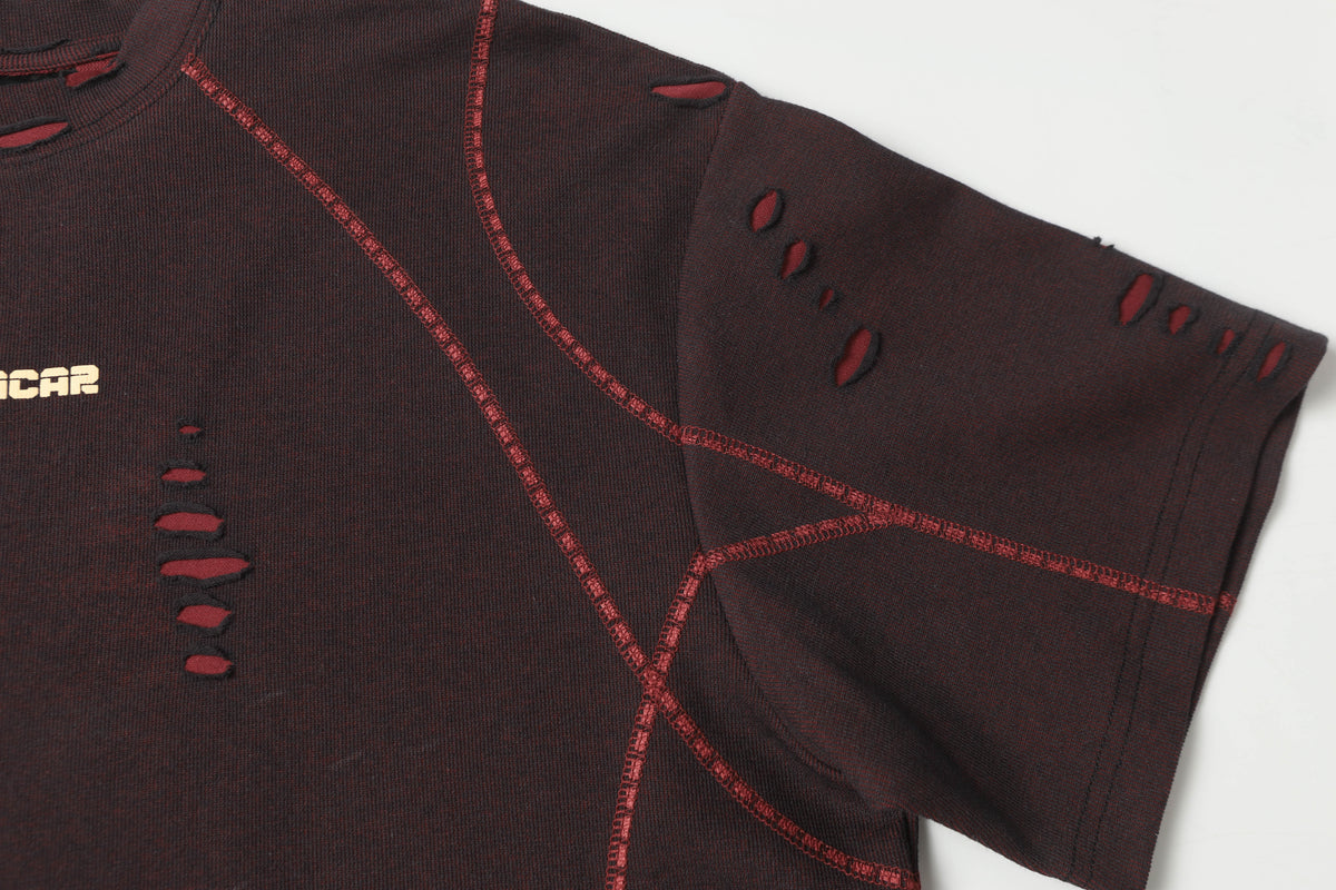 Scarline Distress Seam Tshirt