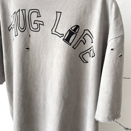 Tupac Vintage Photo Graphic Washed Grey T-Shirt