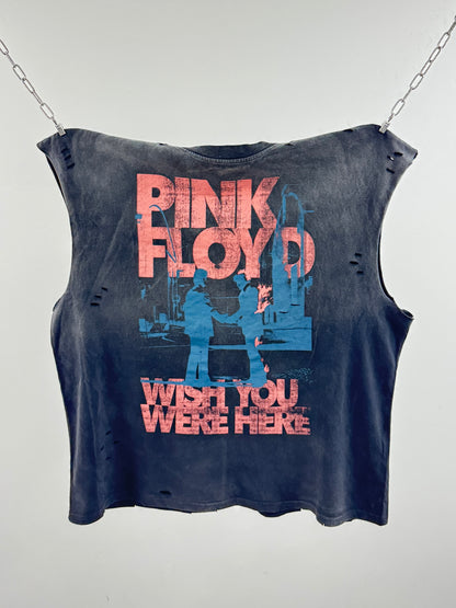 Pink Floyd Distressed Washed Black Oversized T-Shirt