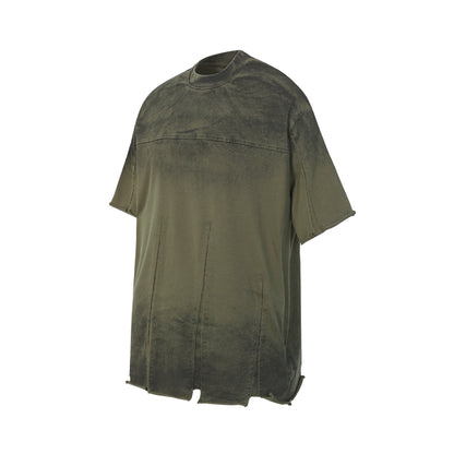 Washed Black Panel Seam Oversized T-Shirt