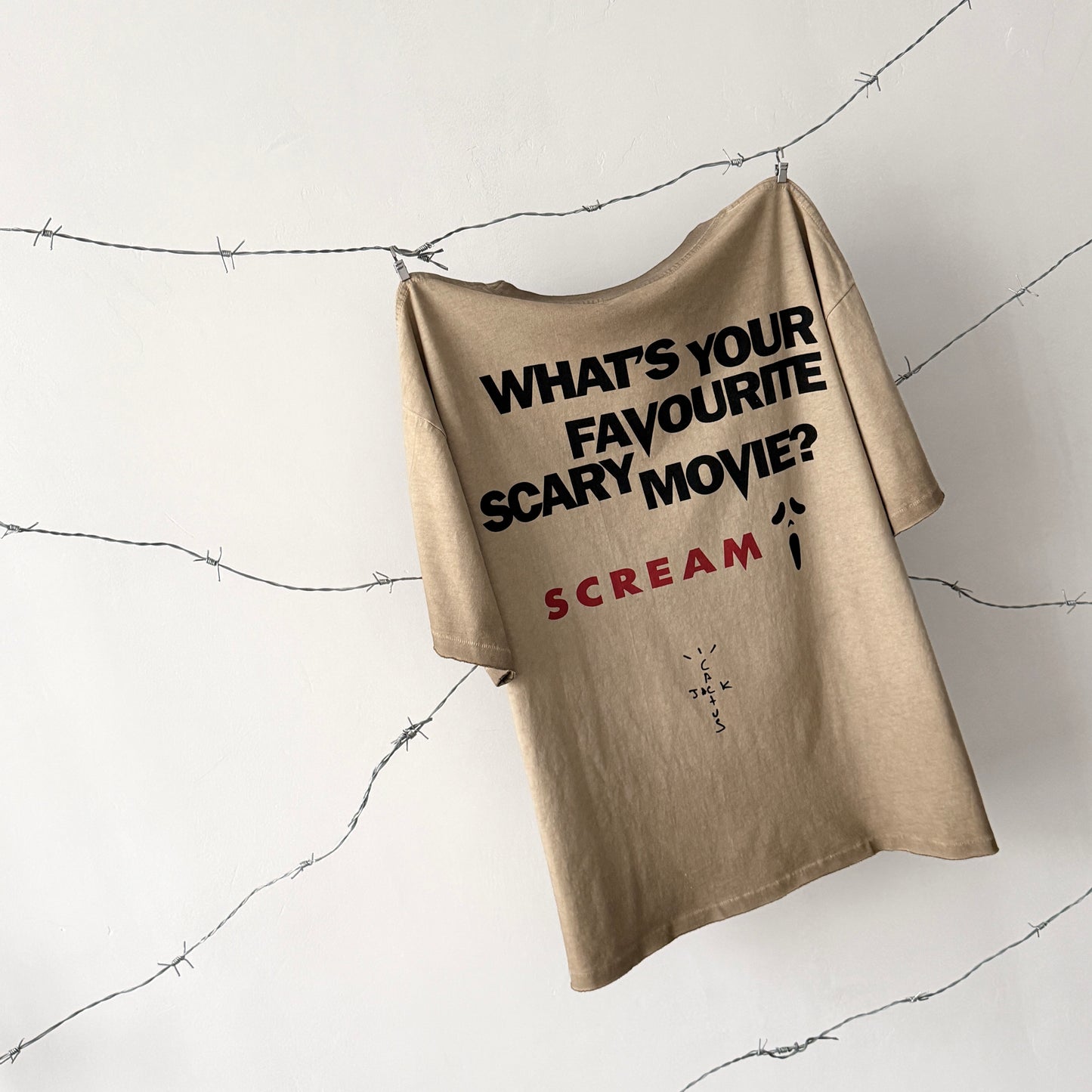 Scream Mask Vintage Graphic Oversized T-Shirt