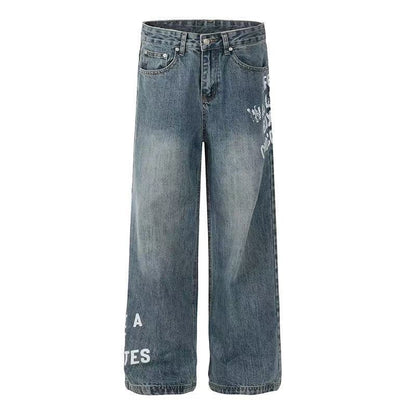 Printed Baggy Jeans