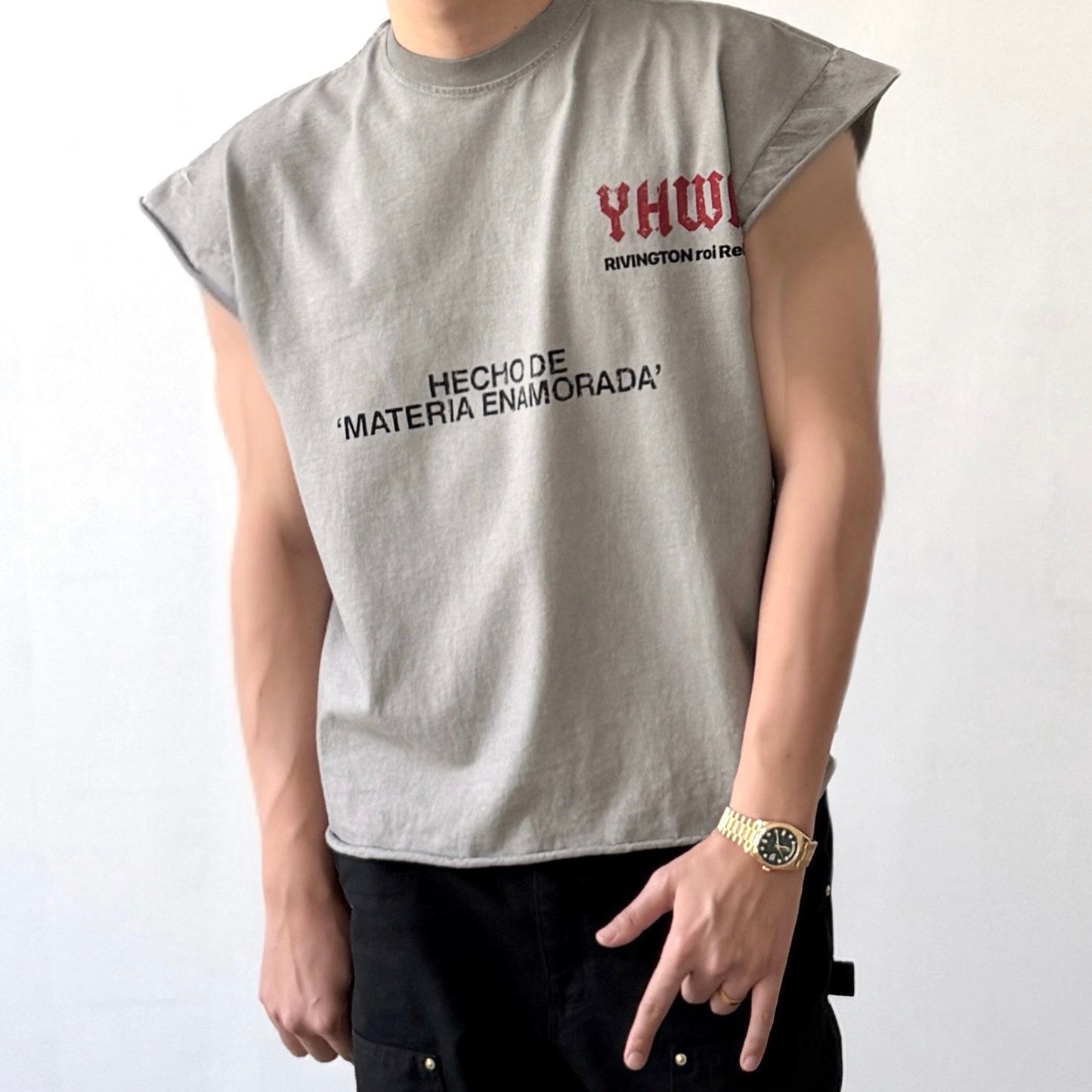 Rivington Roi Rebis Grey Minimal Graphic T-Shirt