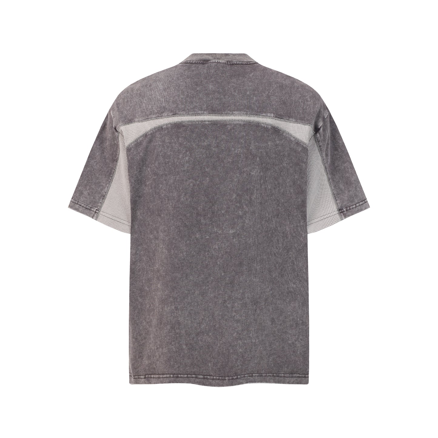 Acid Wash Curved Panel Oversized T-Shirt