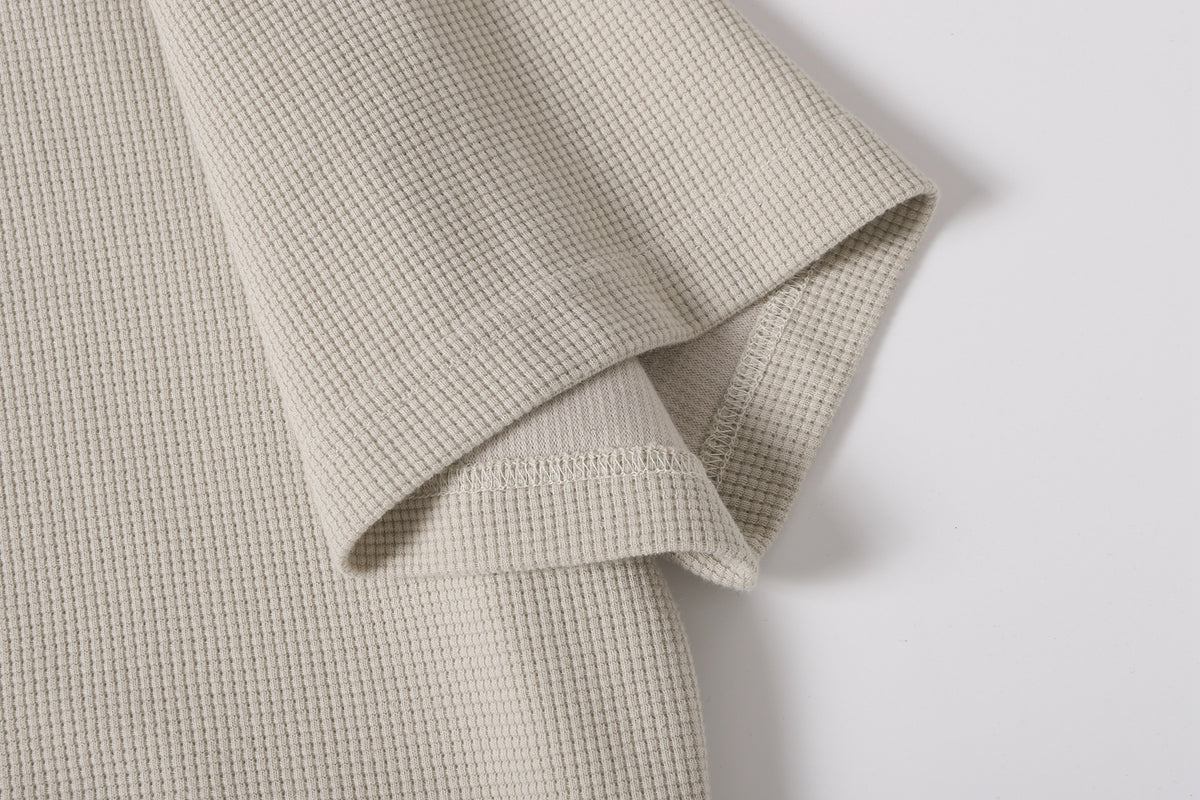 Waffle Button Tee