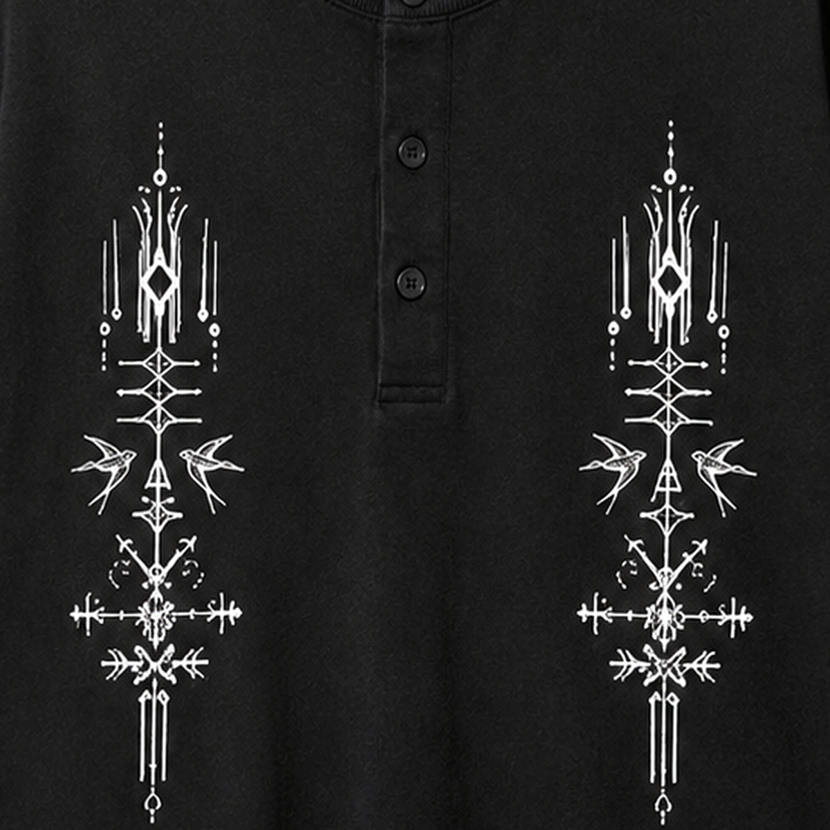 Tribal Henley Tee