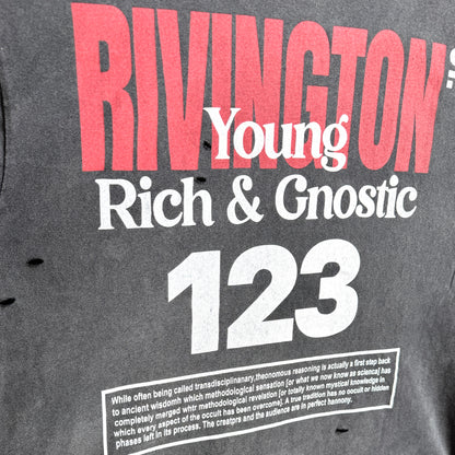 Rivington 123 Distressed Washed Black T-Shirt