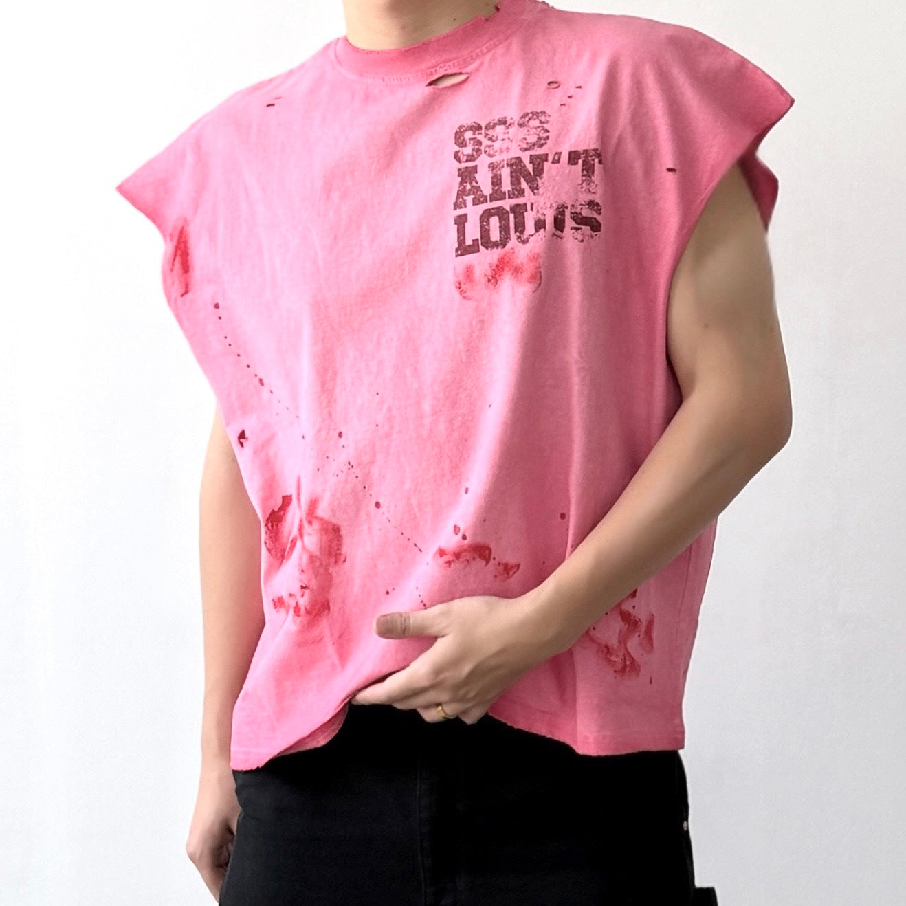 Saint Louis Raw Edge Pink Graphic T-Shirt