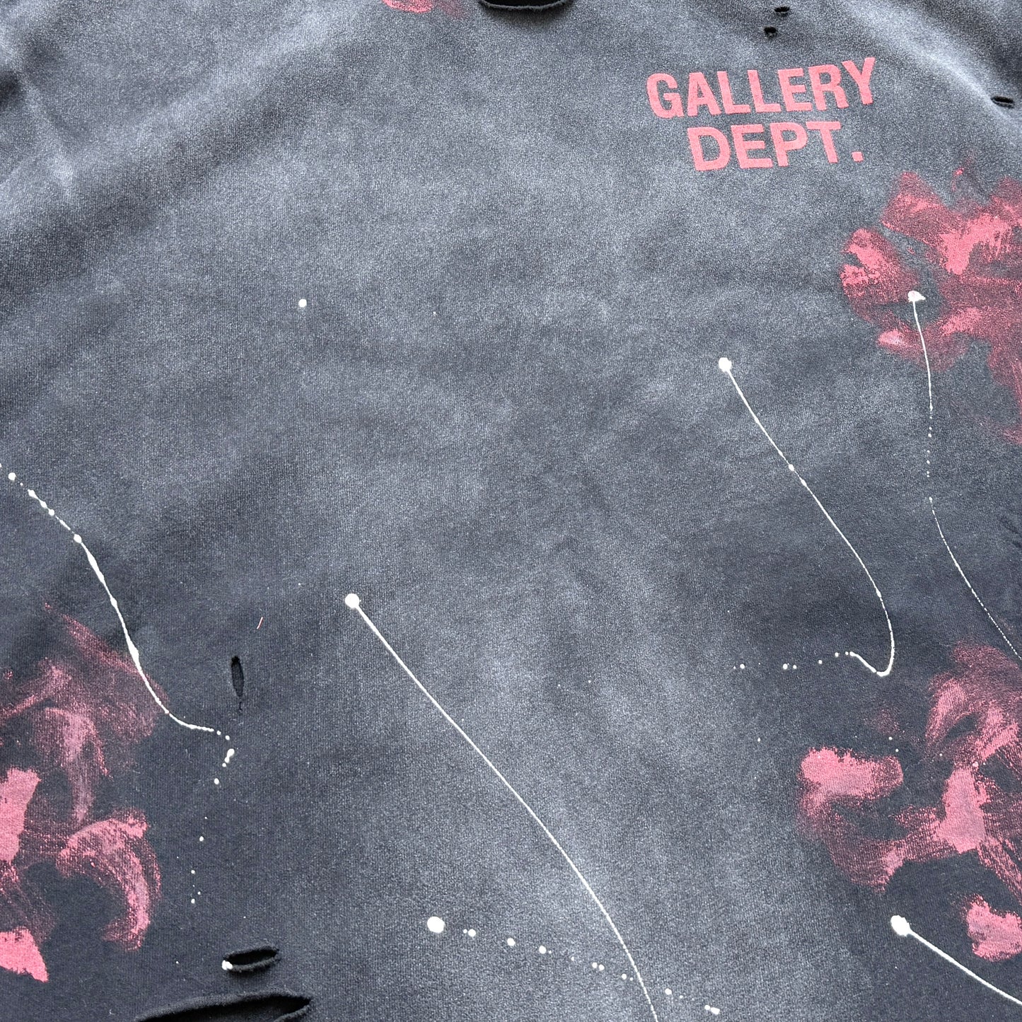 Gallery Dept. Distressed Washed Black T-Shirt