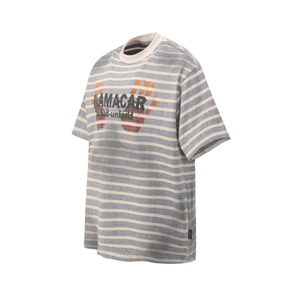 Vintage Stripe Graphic Oversized T-Shirt